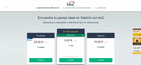 Be2 Gratis: Precios